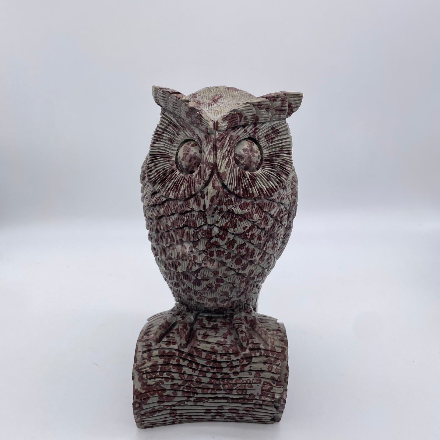 Grey Jasper Owl Carving