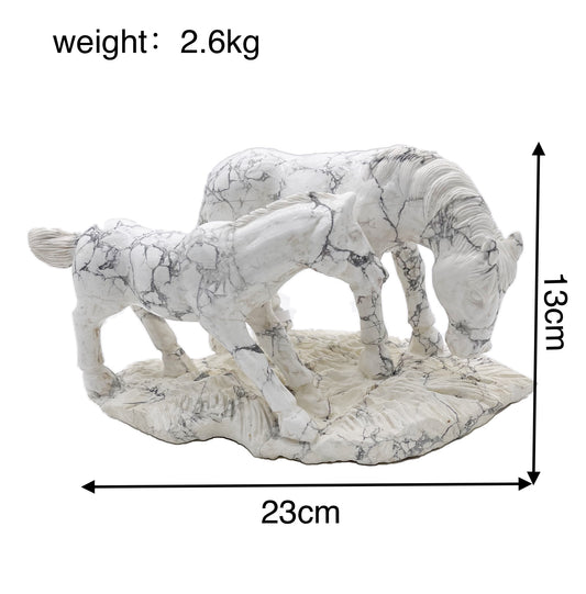 Howlite Horse(Mother and baby)