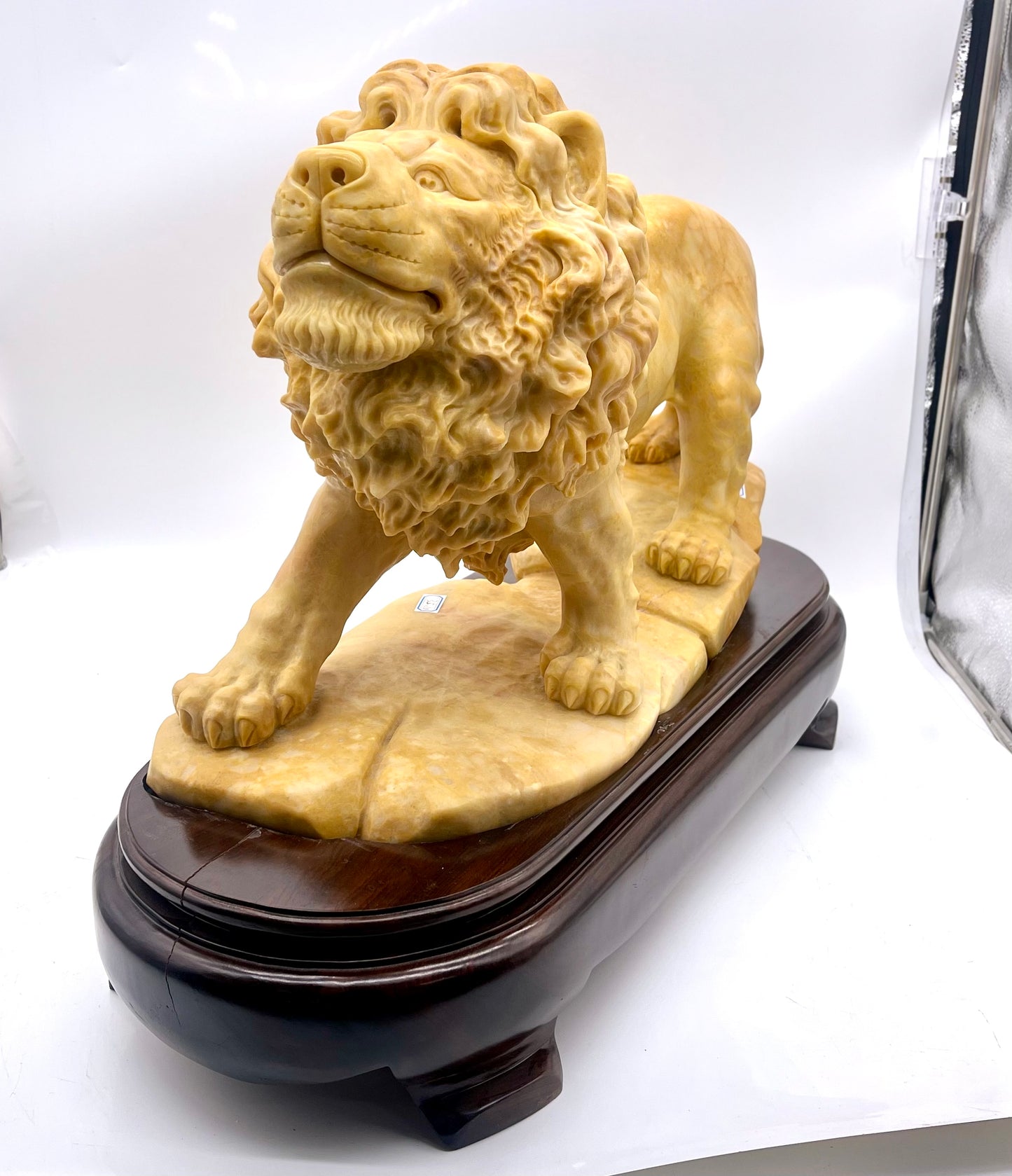 Yellow Jade Simba Lion Carving