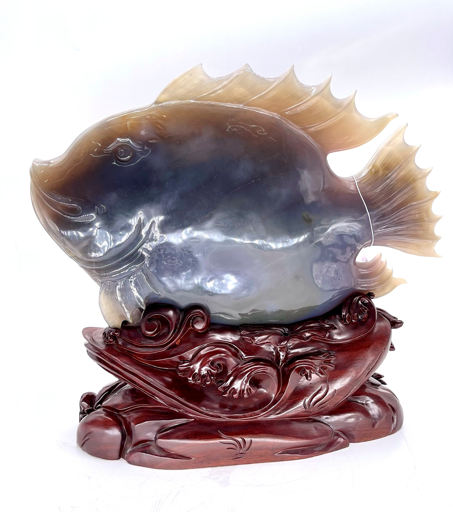 Amethyst Agate Fish Carving