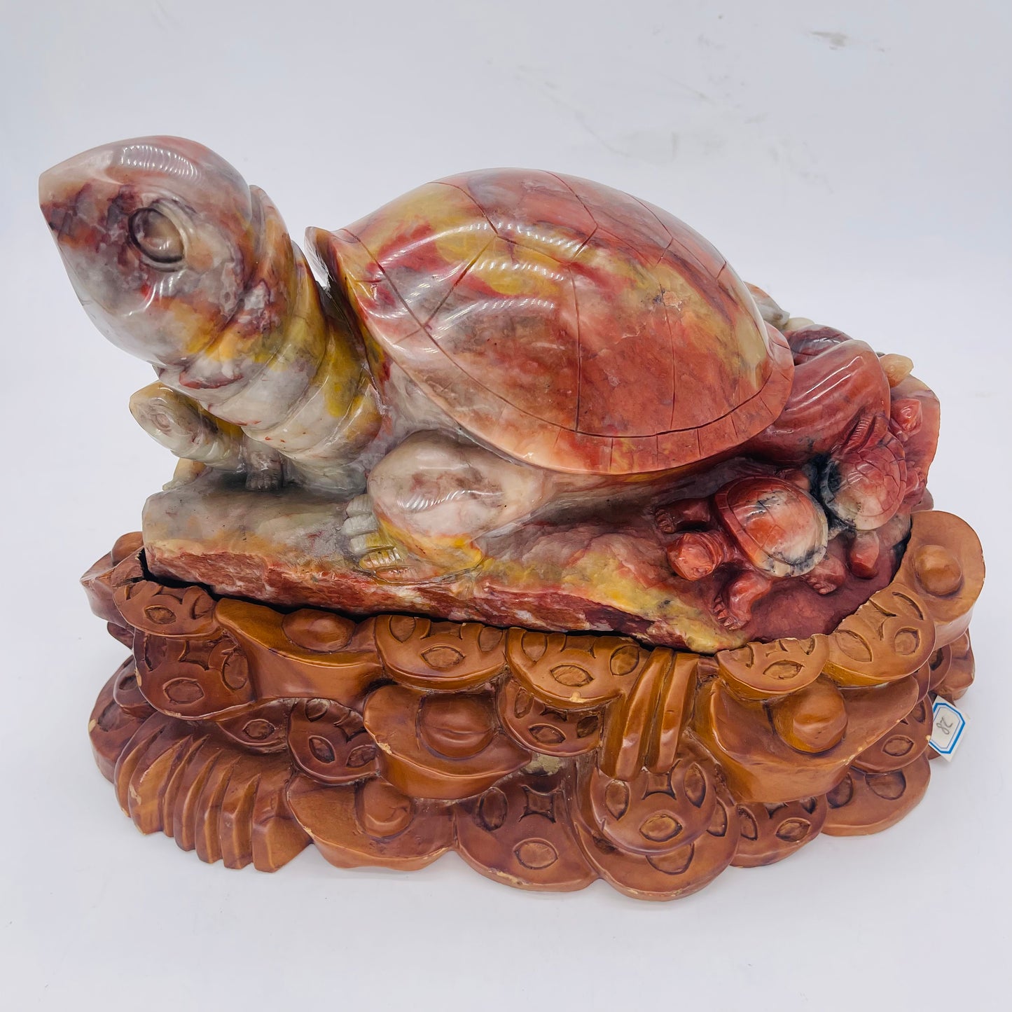 Colorful Jade Tortoise Carving (13.1kg)