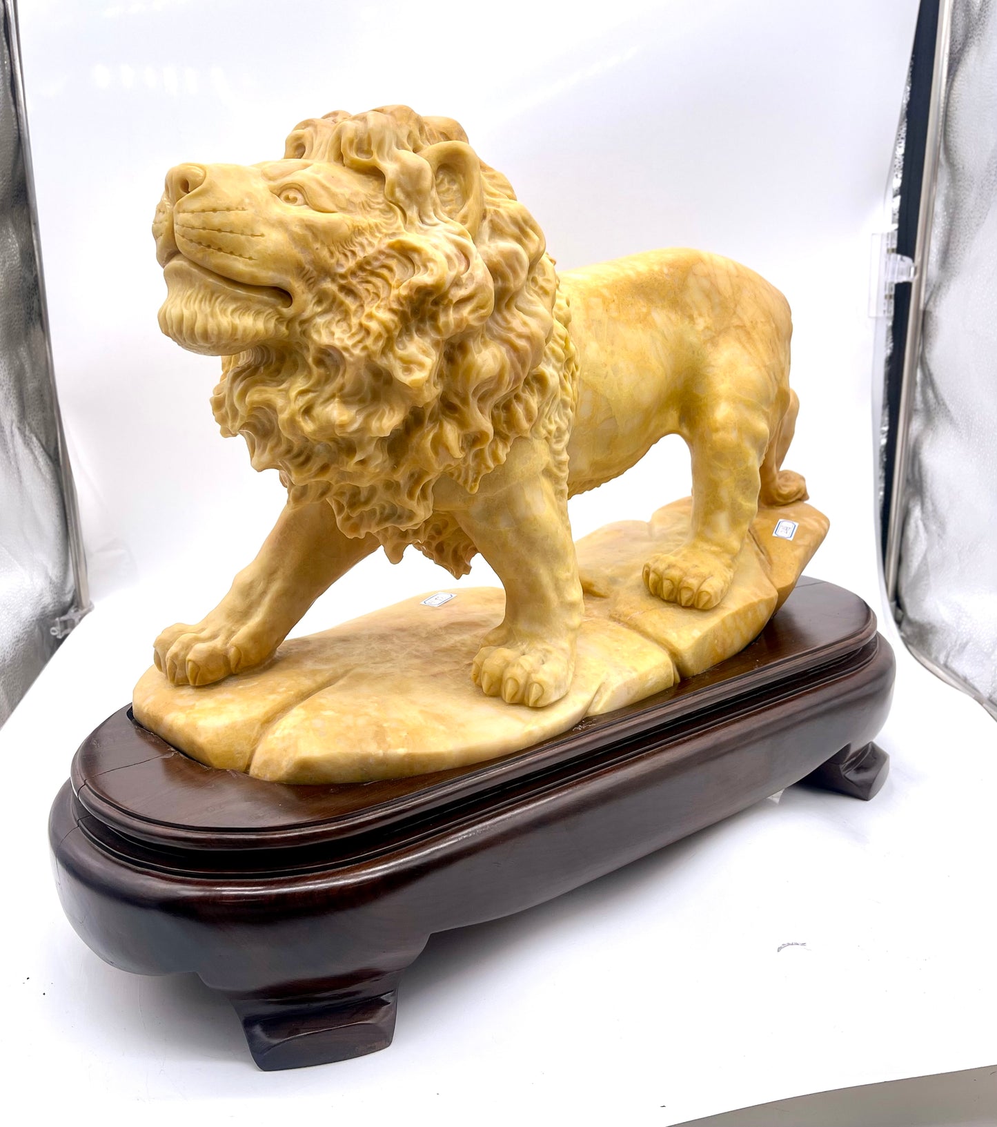 Yellow Jade Simba Lion Carving