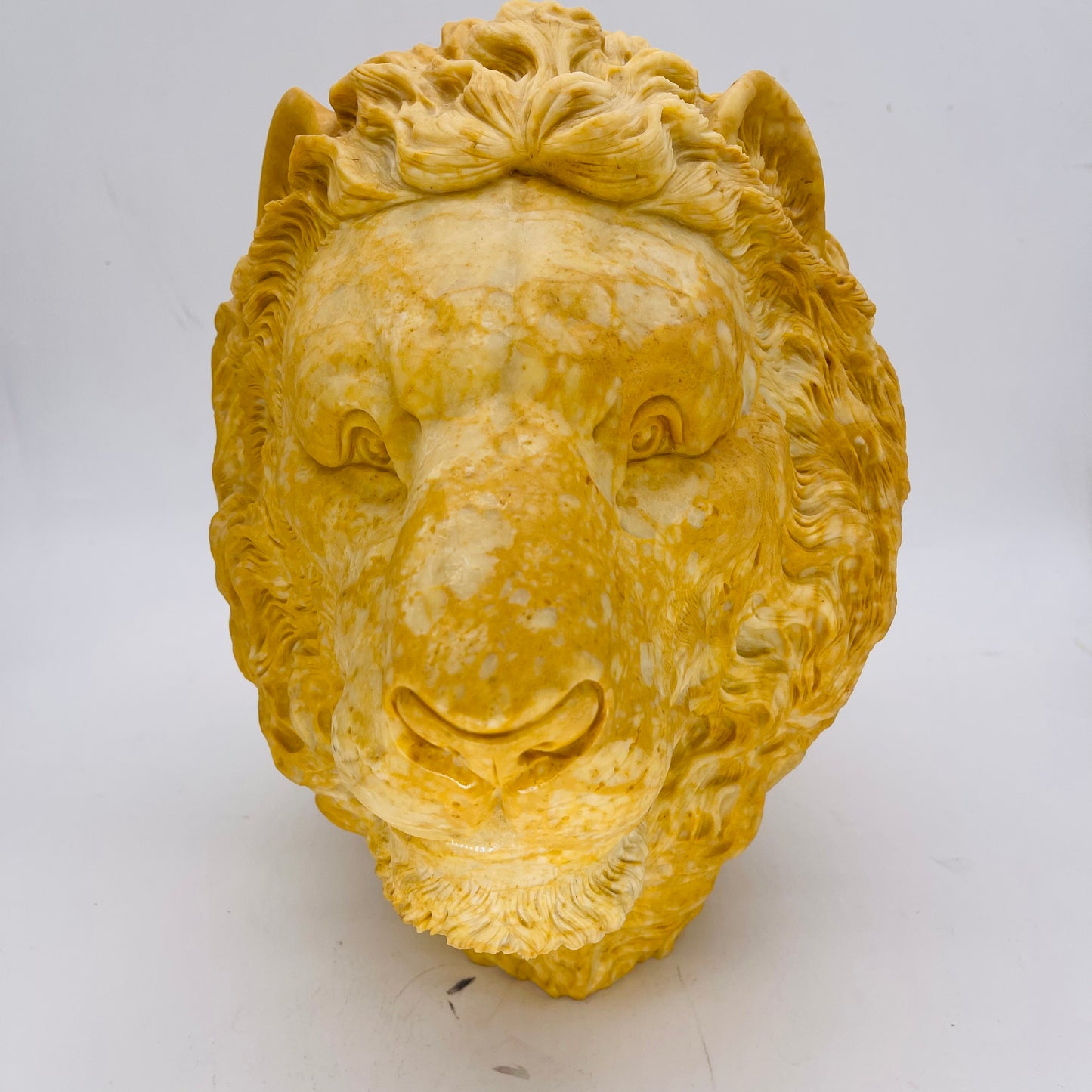 Yellow Jade Simba Head Sculpture (35.4kg)