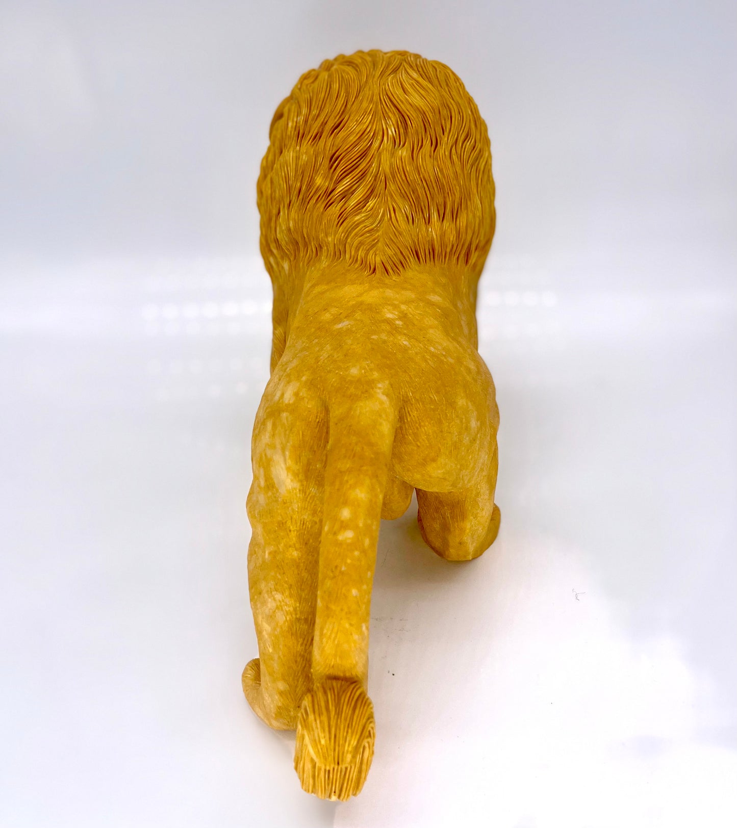 Yellow Jade Lion Carving