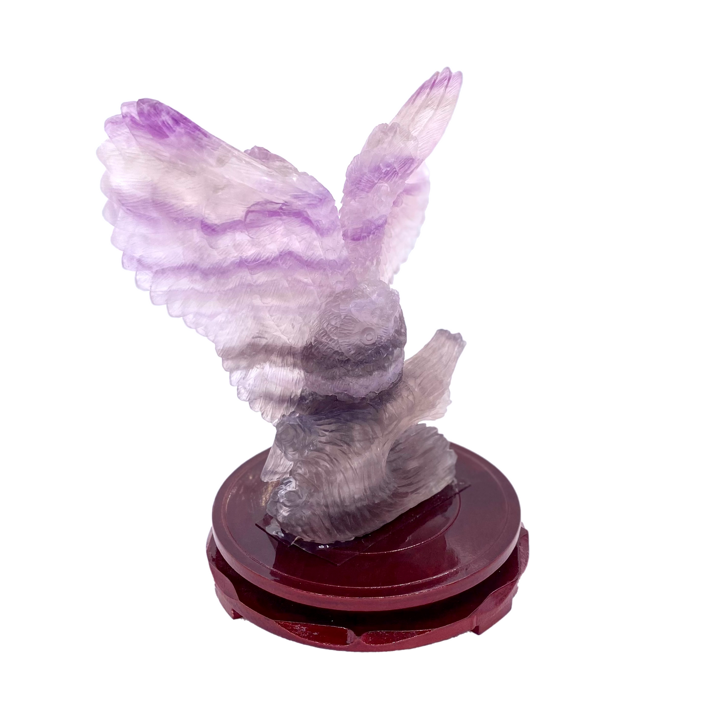 Clear Amethyst Agate Owl