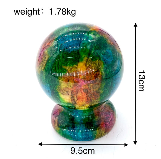 TaiWan Seven Color Jade Sphere(small size)