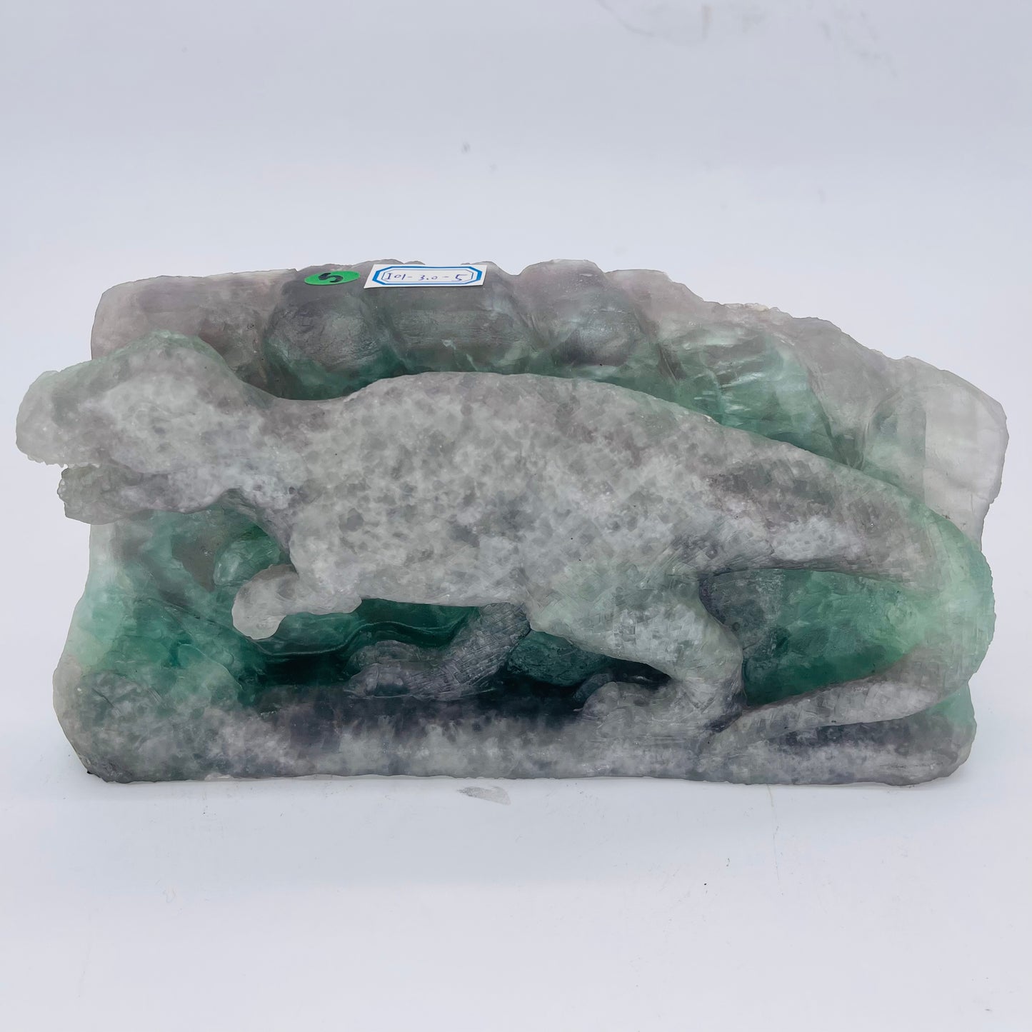 Fluorite Dinosaur Carving