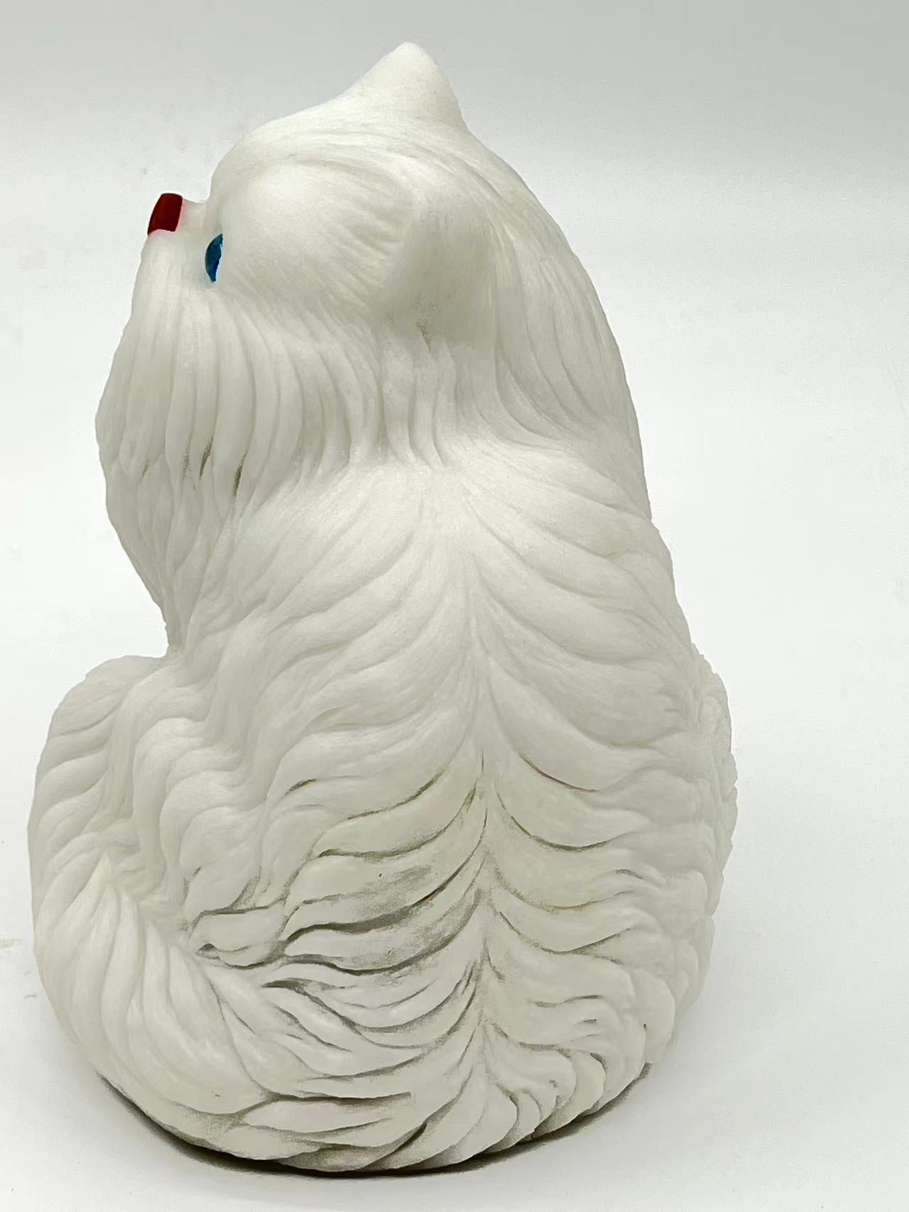 White Jade Cat Carving