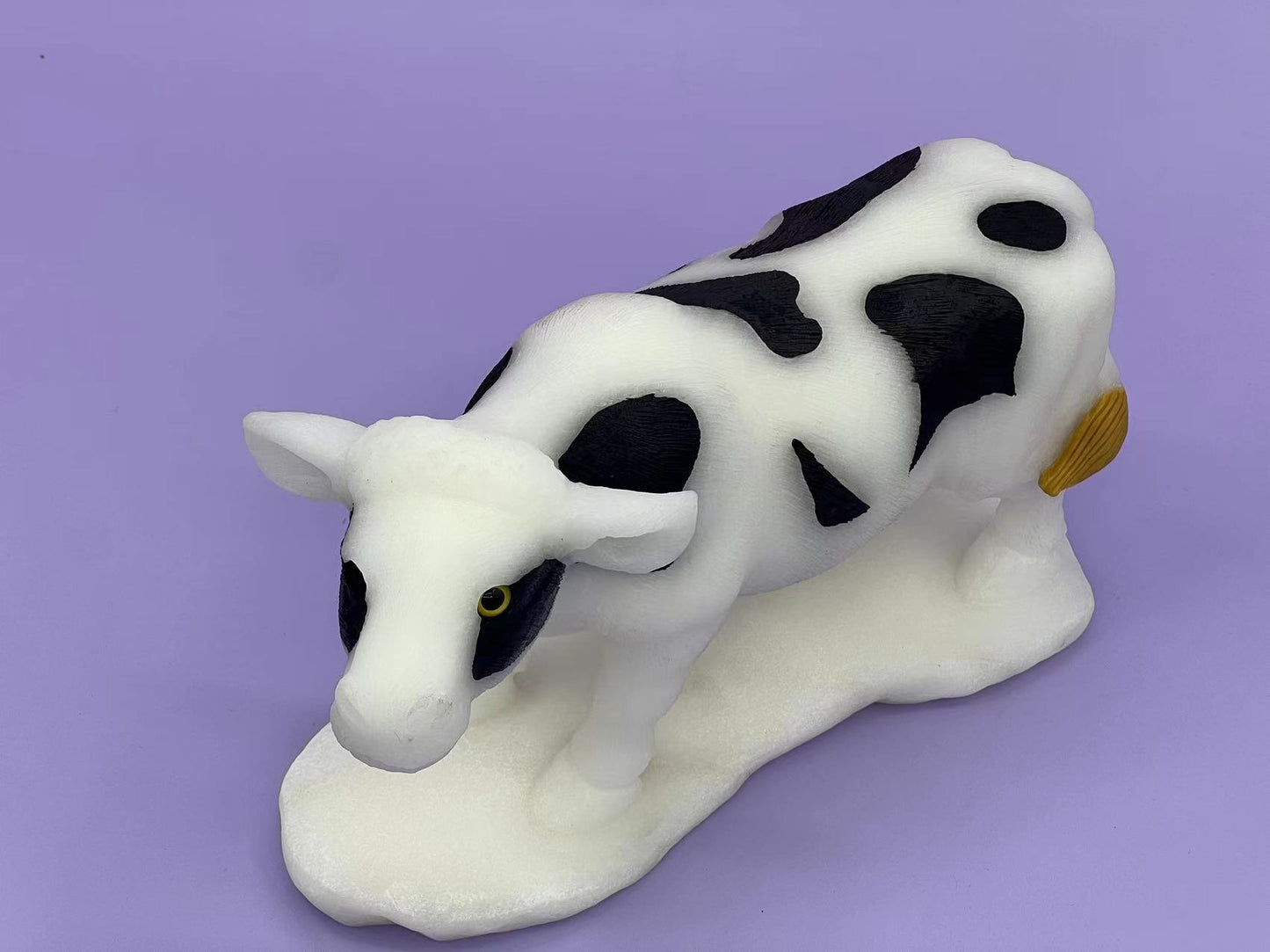 White Jade Cow Carving