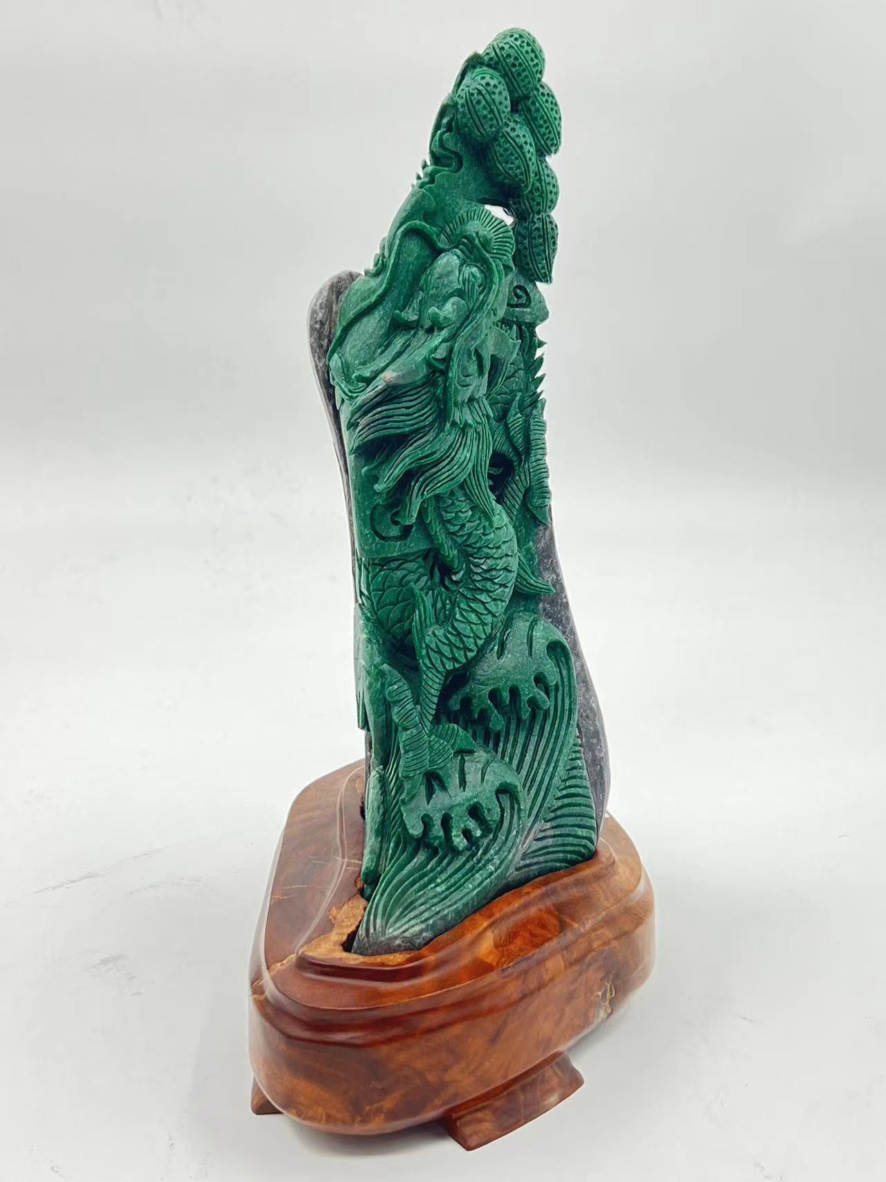 African Jade Dragon Carving