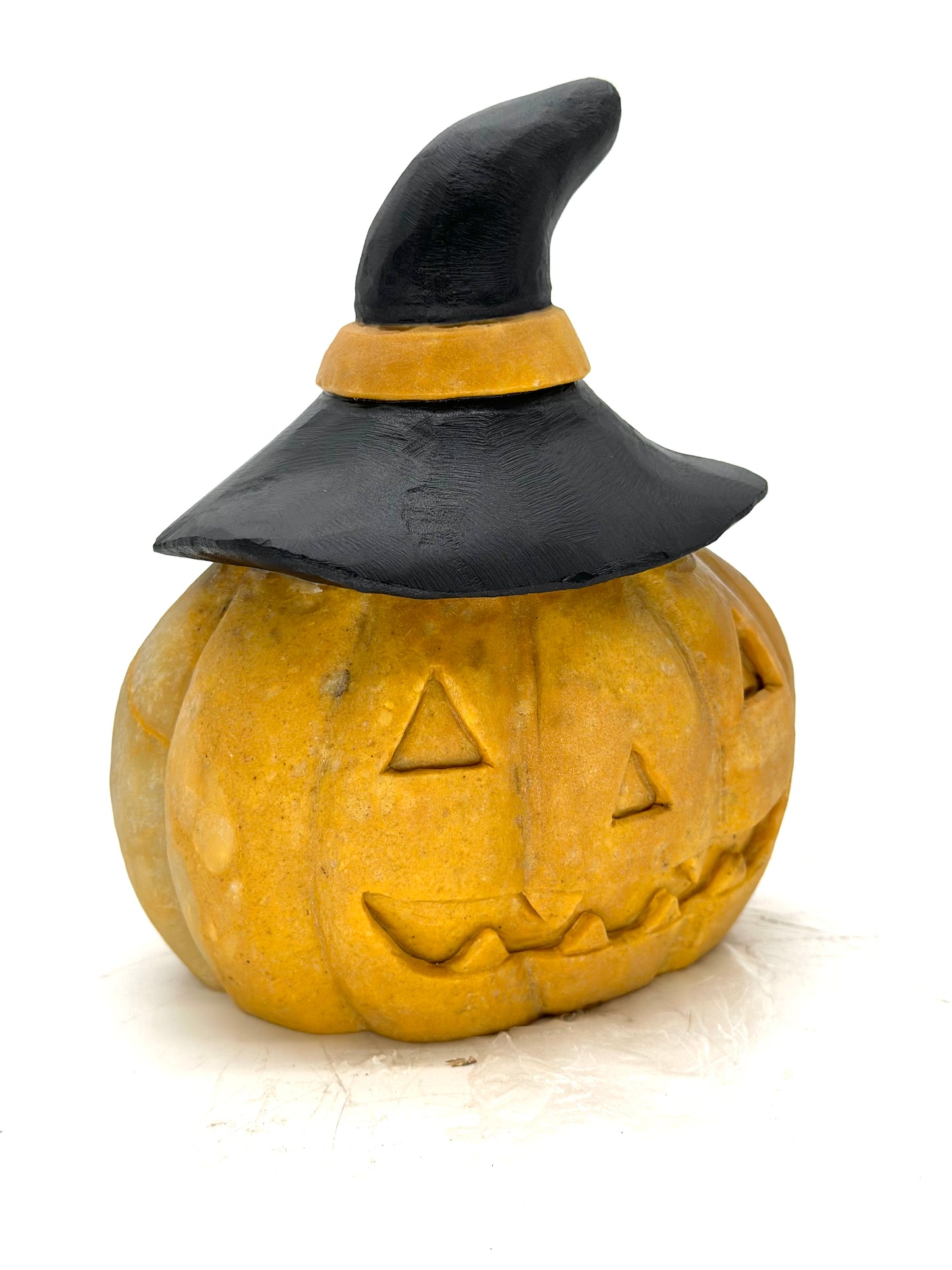 Yellow Jade Halloween Pumpkin