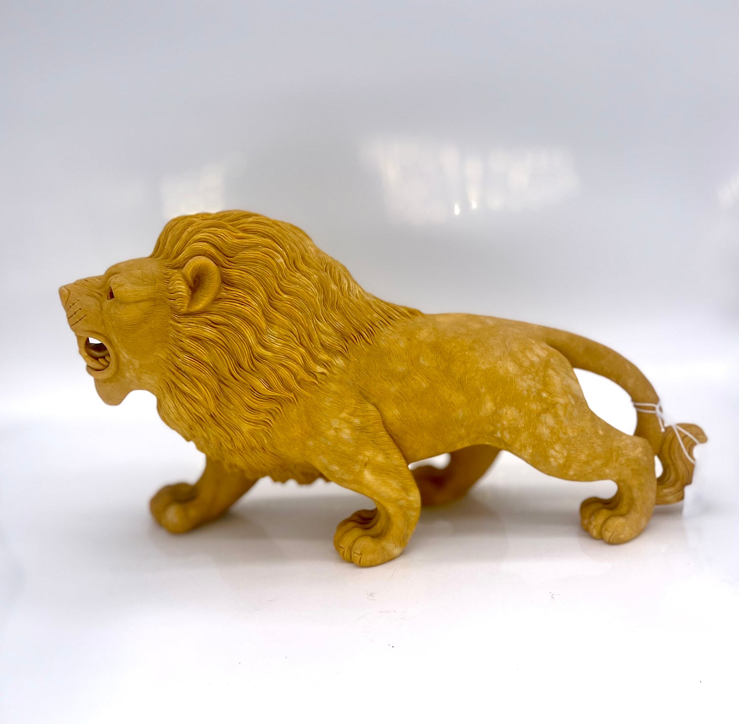 Yellow Jade Lion Carving