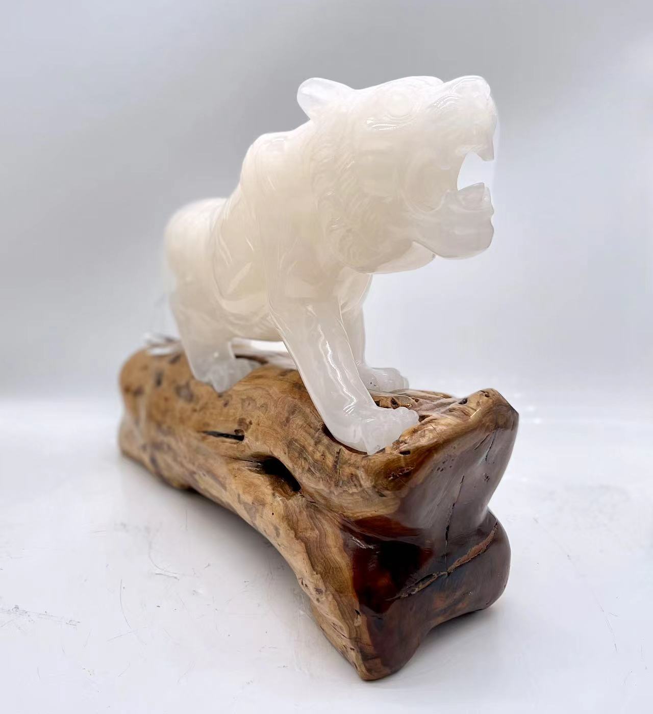 White Jade Tigter Carving