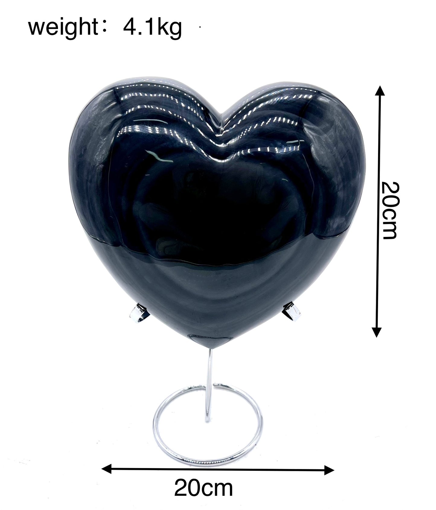 Rainbow Obsidian Heart