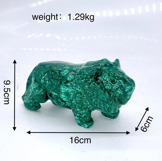 Malachite Lion Carving