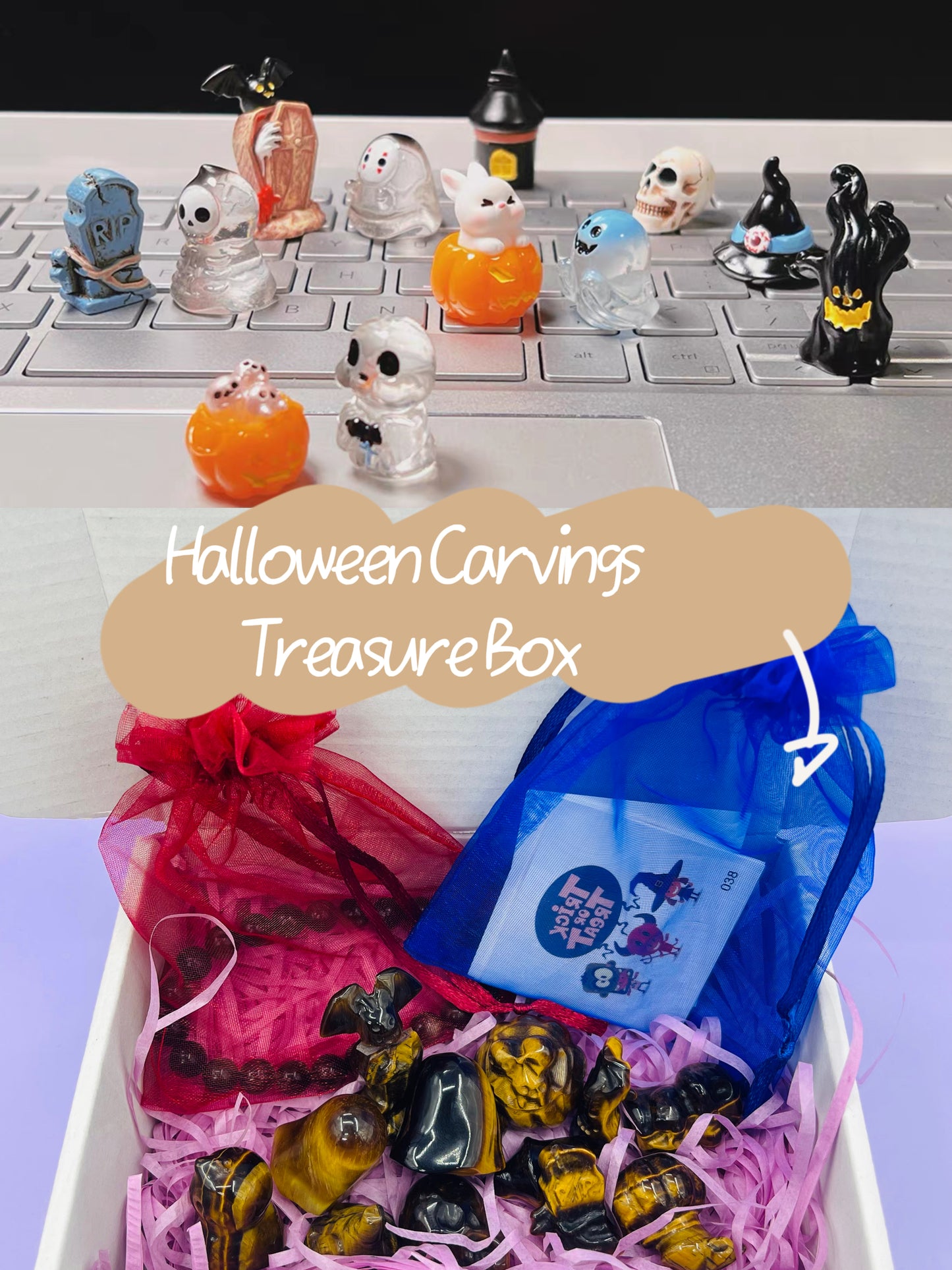 Halloween Carving Treasure Box (Total 12 carvings)