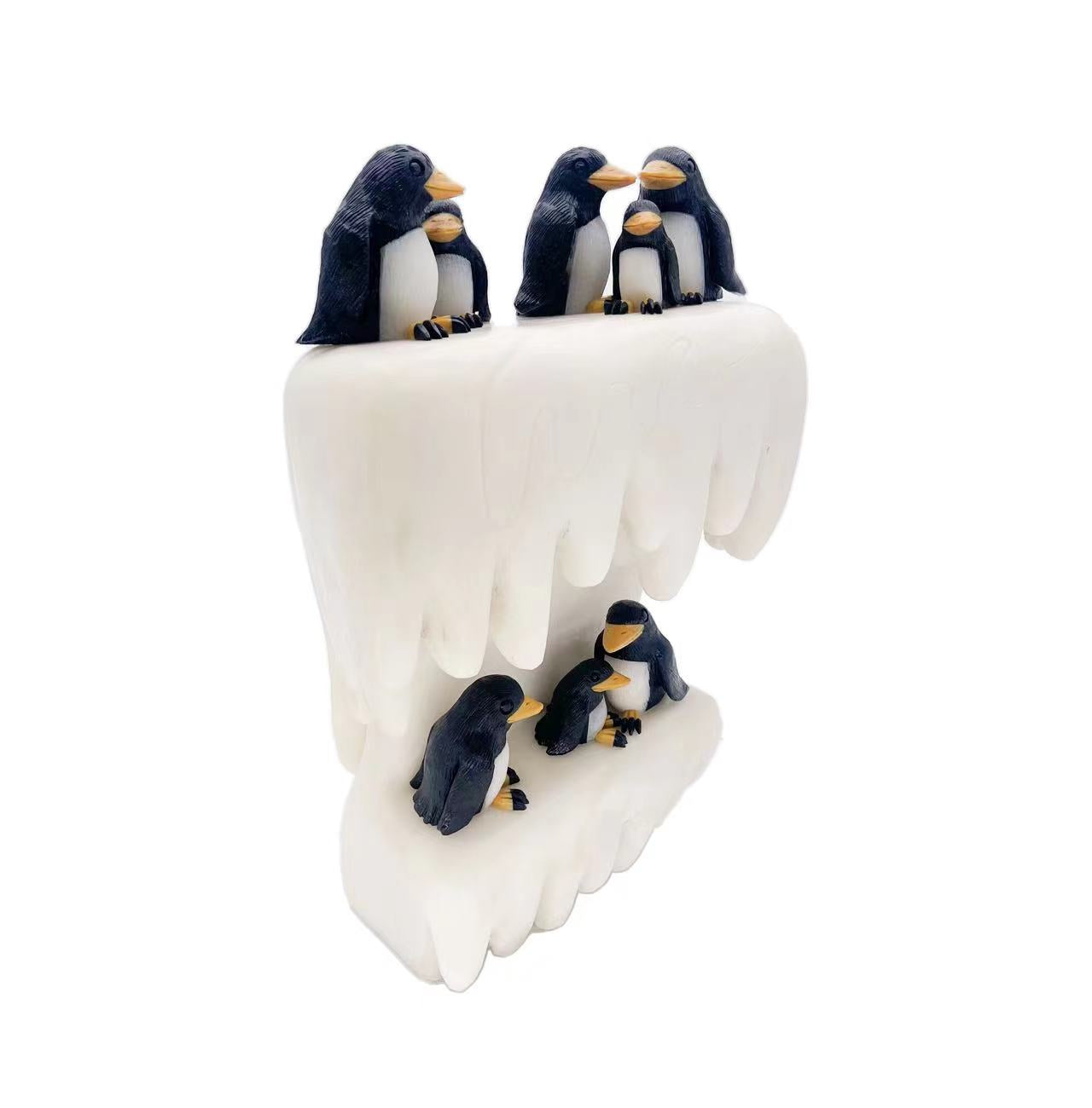 Penguin Family Carving