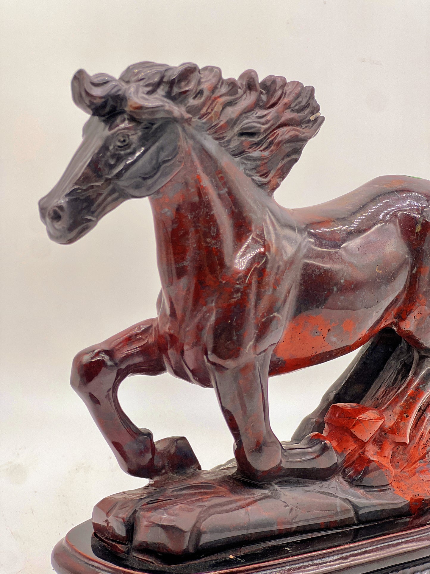 Chicken Blood Running Stallion Carving