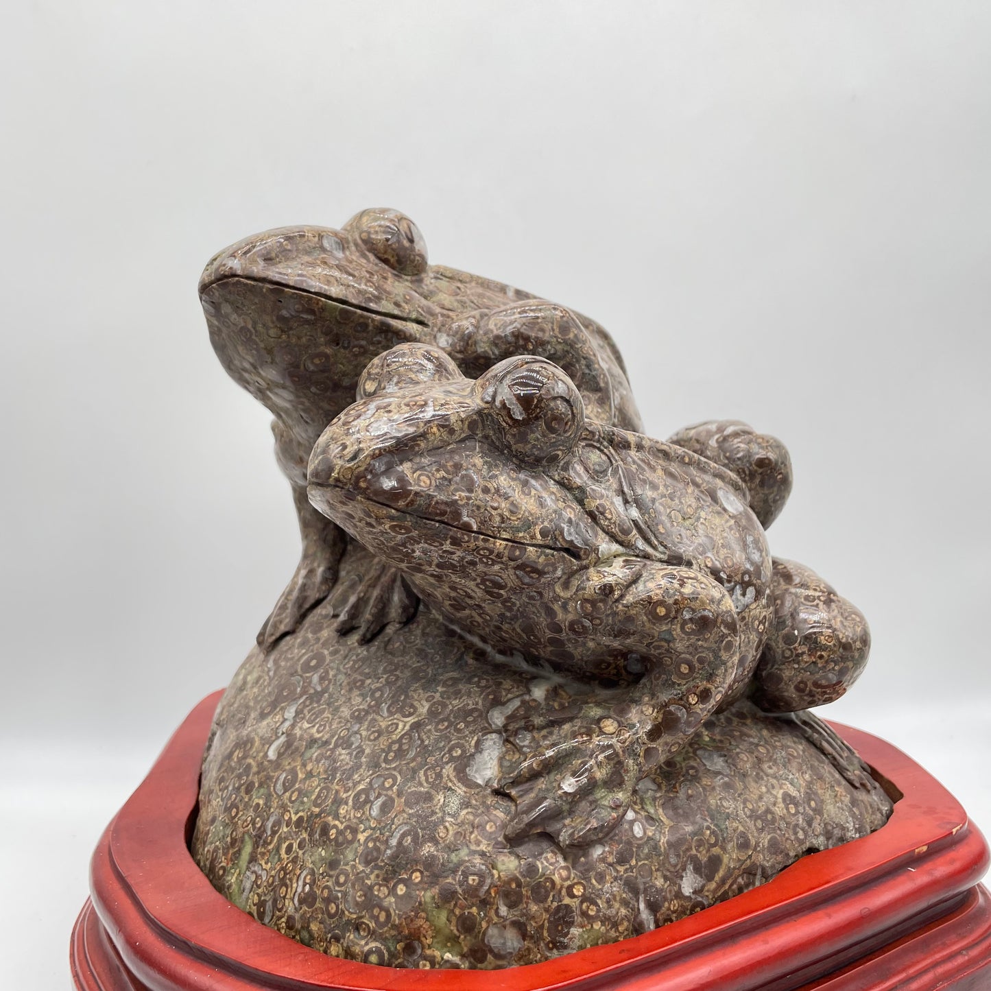 Brown Jasper Toad Carving