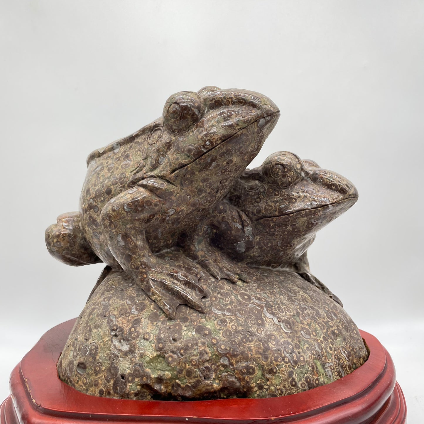 Brown Jasper Toad Carving