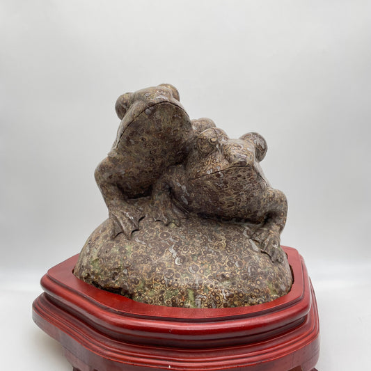 Brown Jasper Toad Carving