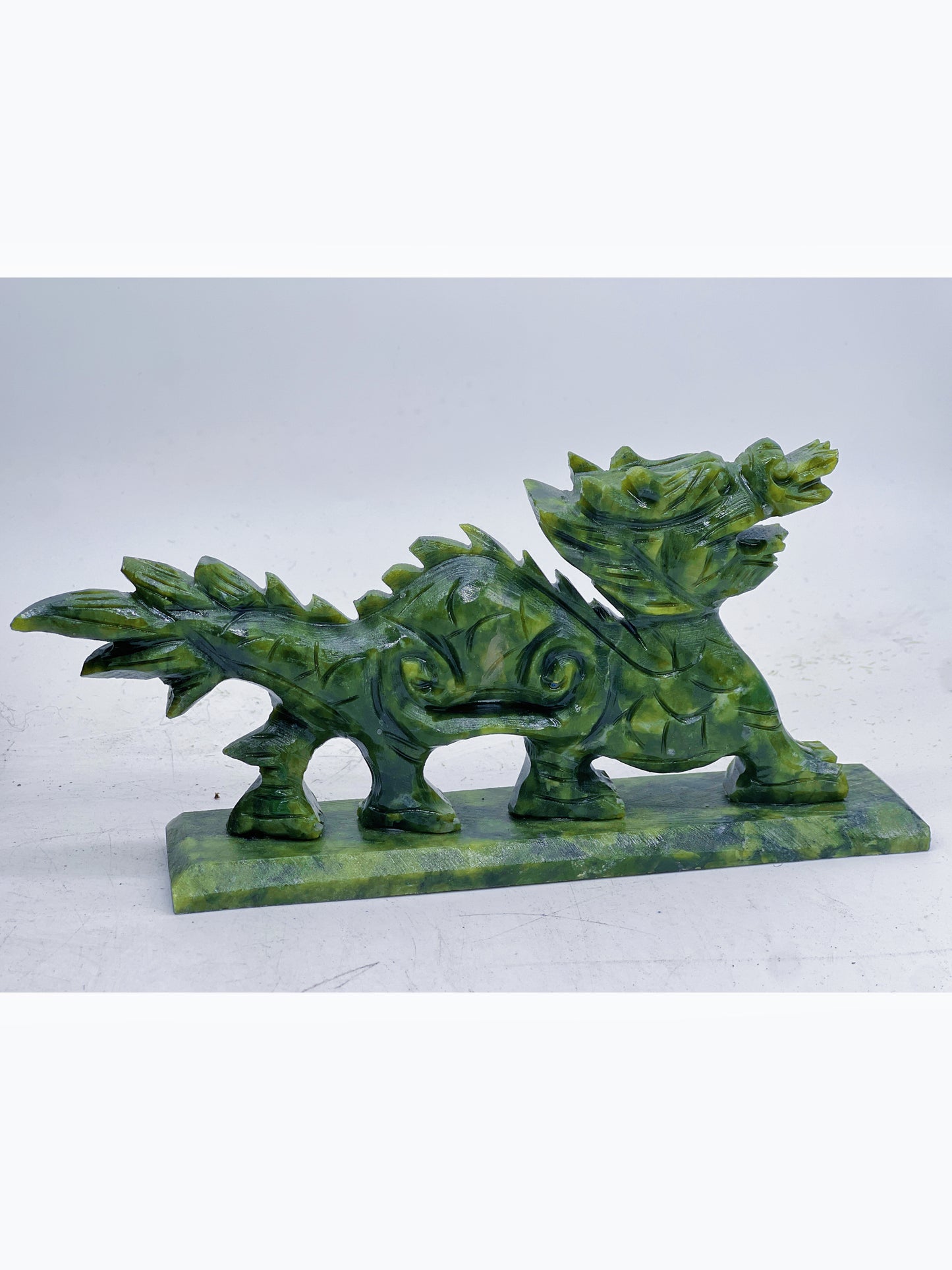 Green Jade Dragon Carving