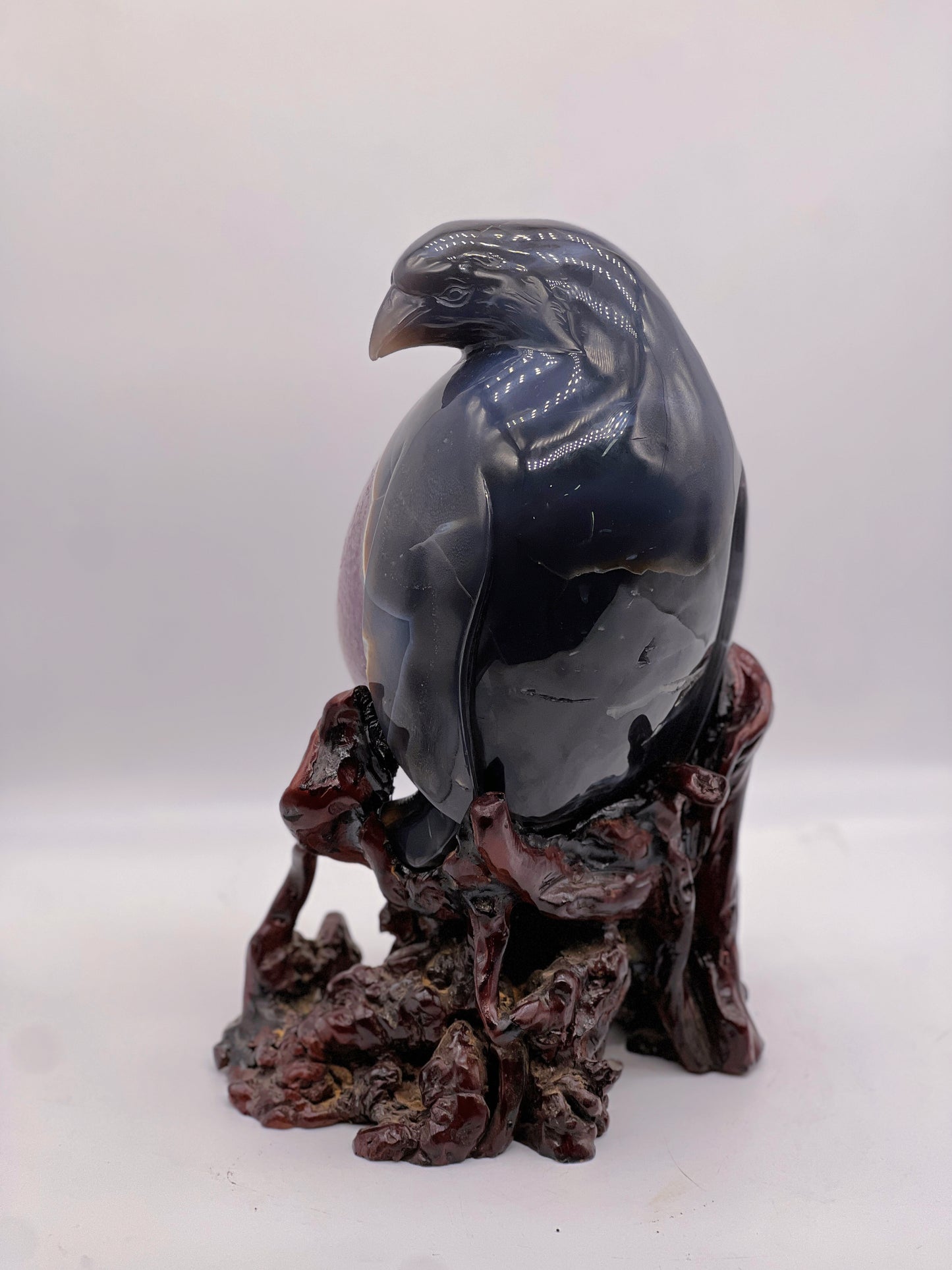 Druzy Agate Penguin Carving