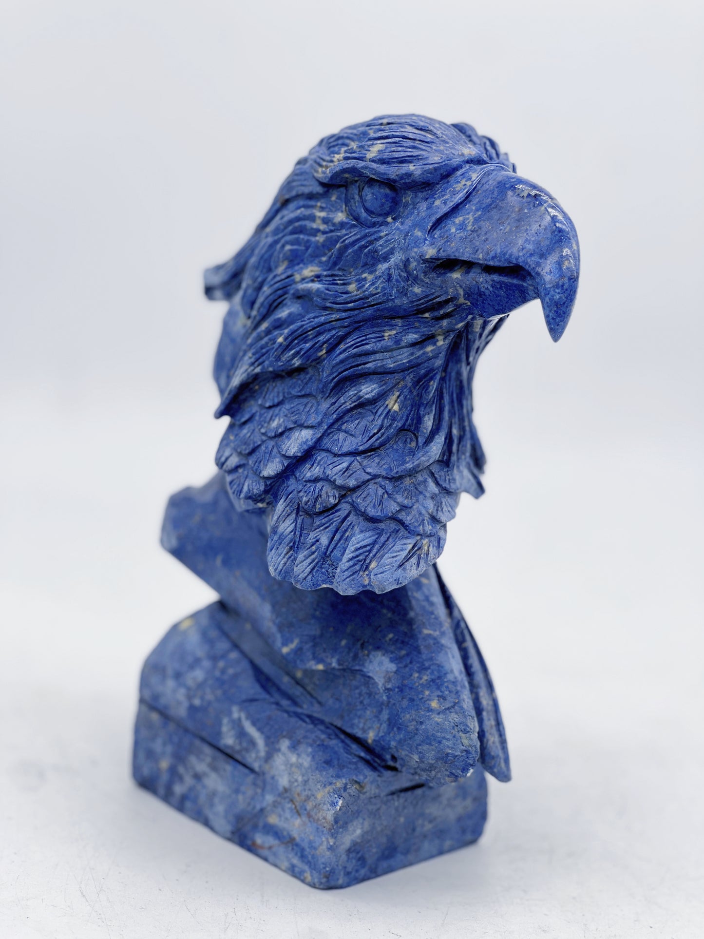 Sodalite Eagle Headcrafted Carving