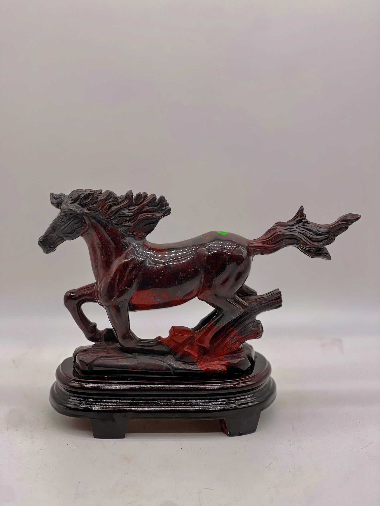 Chicken Blood Running Stallion Carving