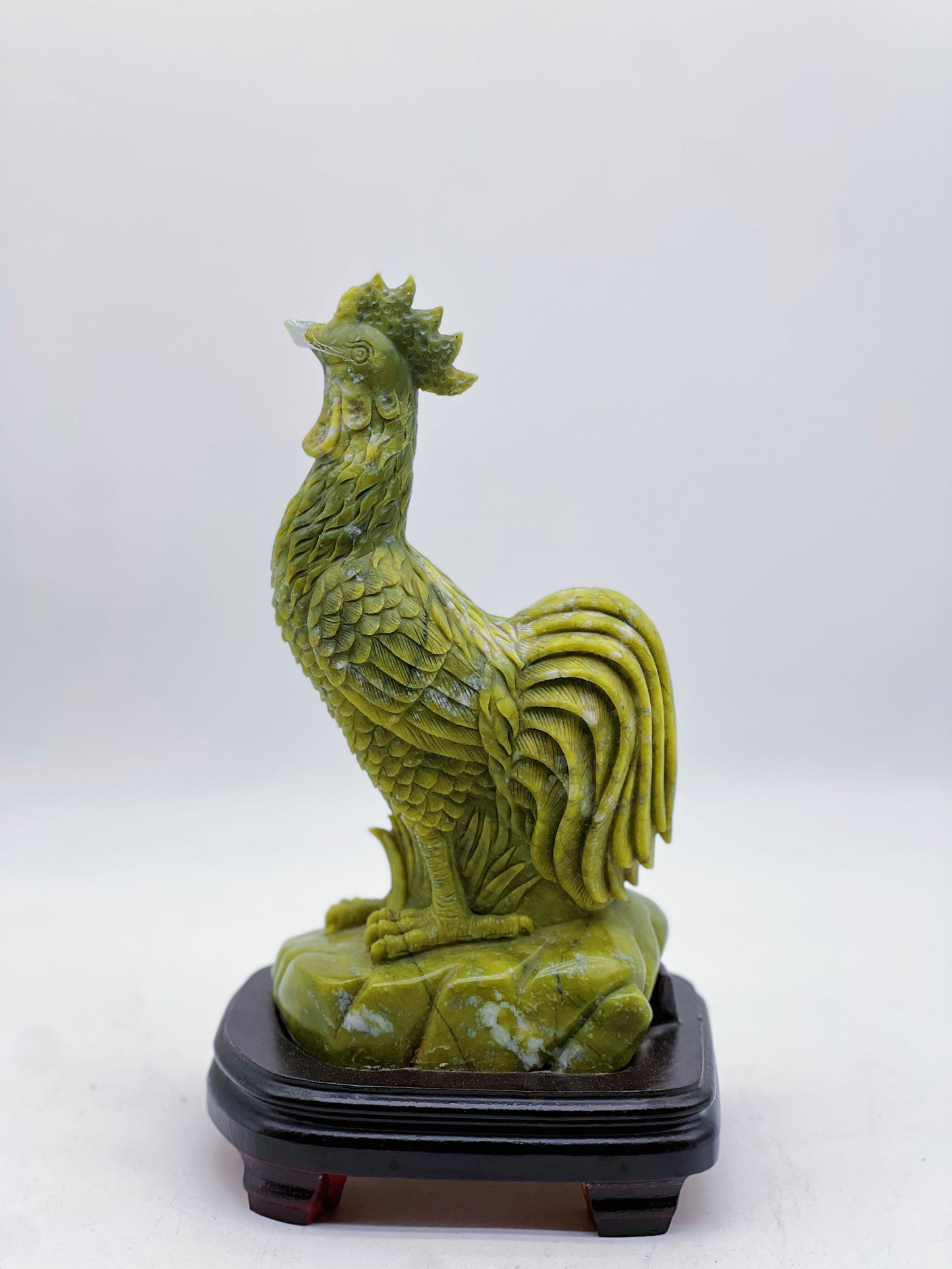 Green Jade Rooster Carving