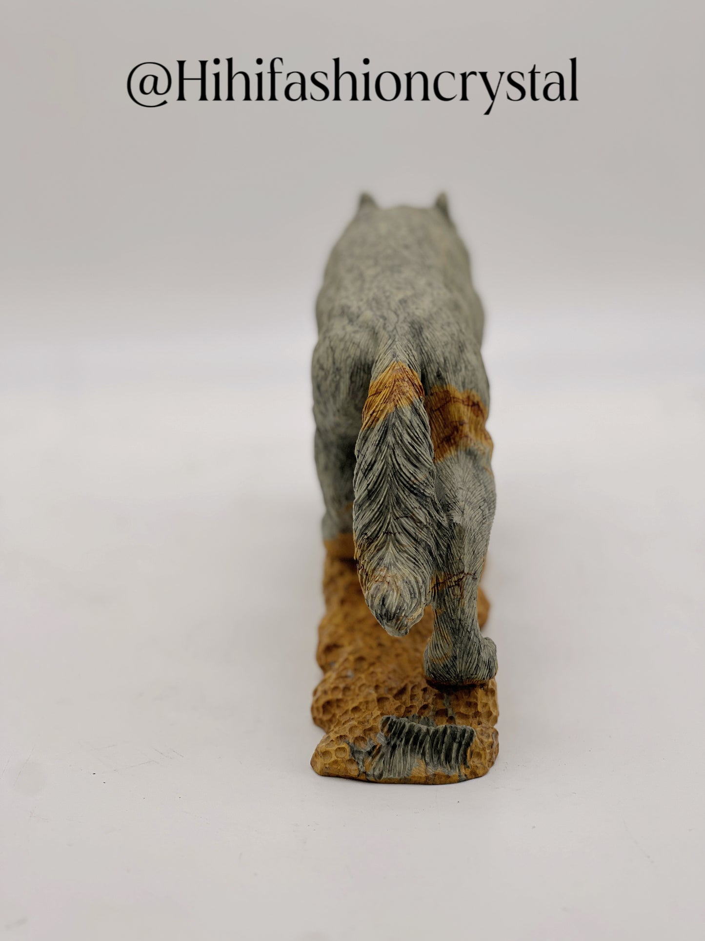 Jasper Realistic Wolf Sculpture