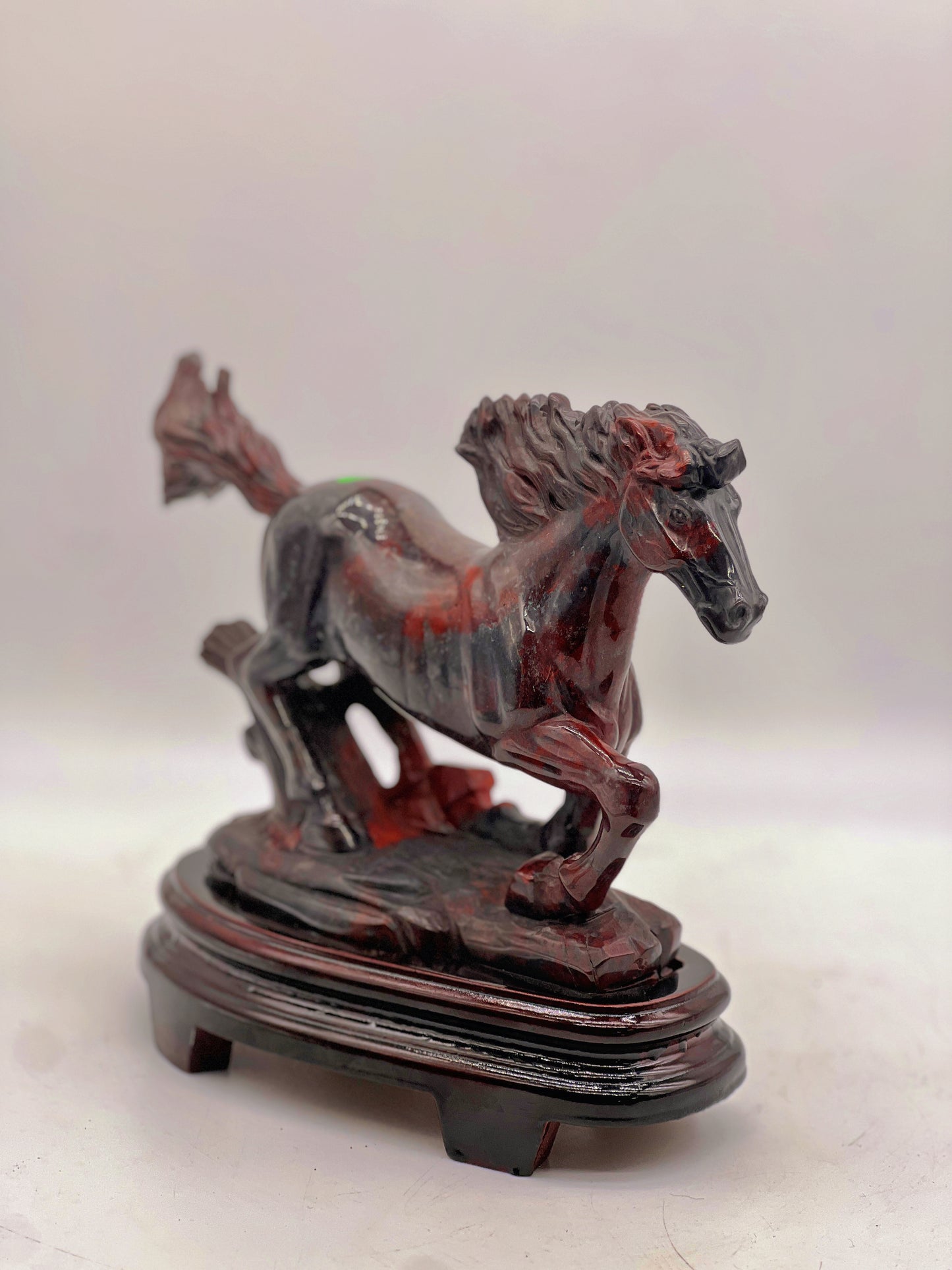 Chicken Blood Running Stallion Carving