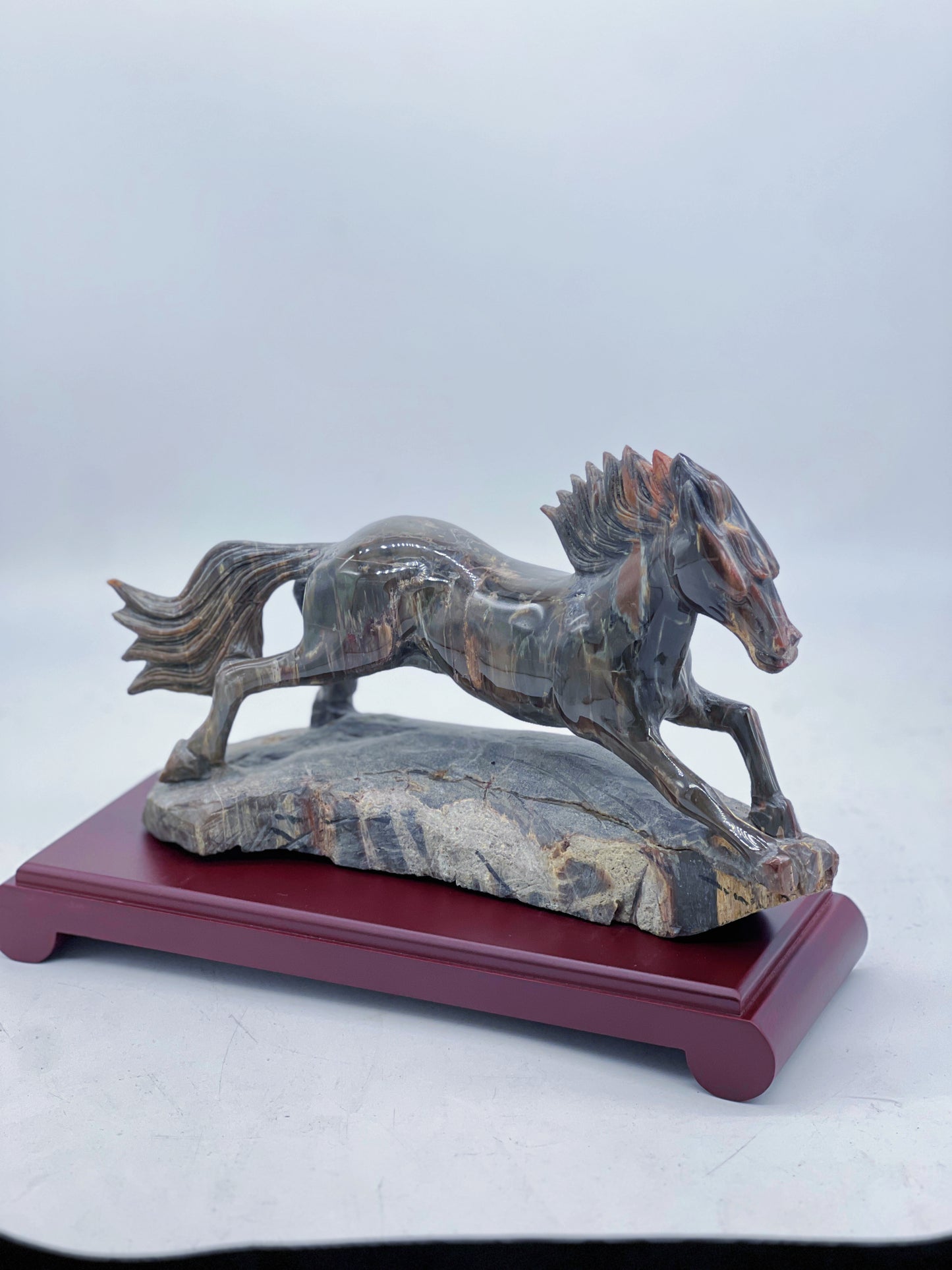 Petrified Wood Running Stallion