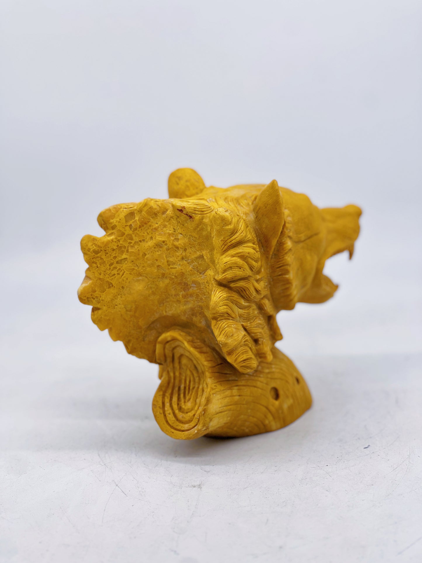 Yellow Jade Wolf Head Status