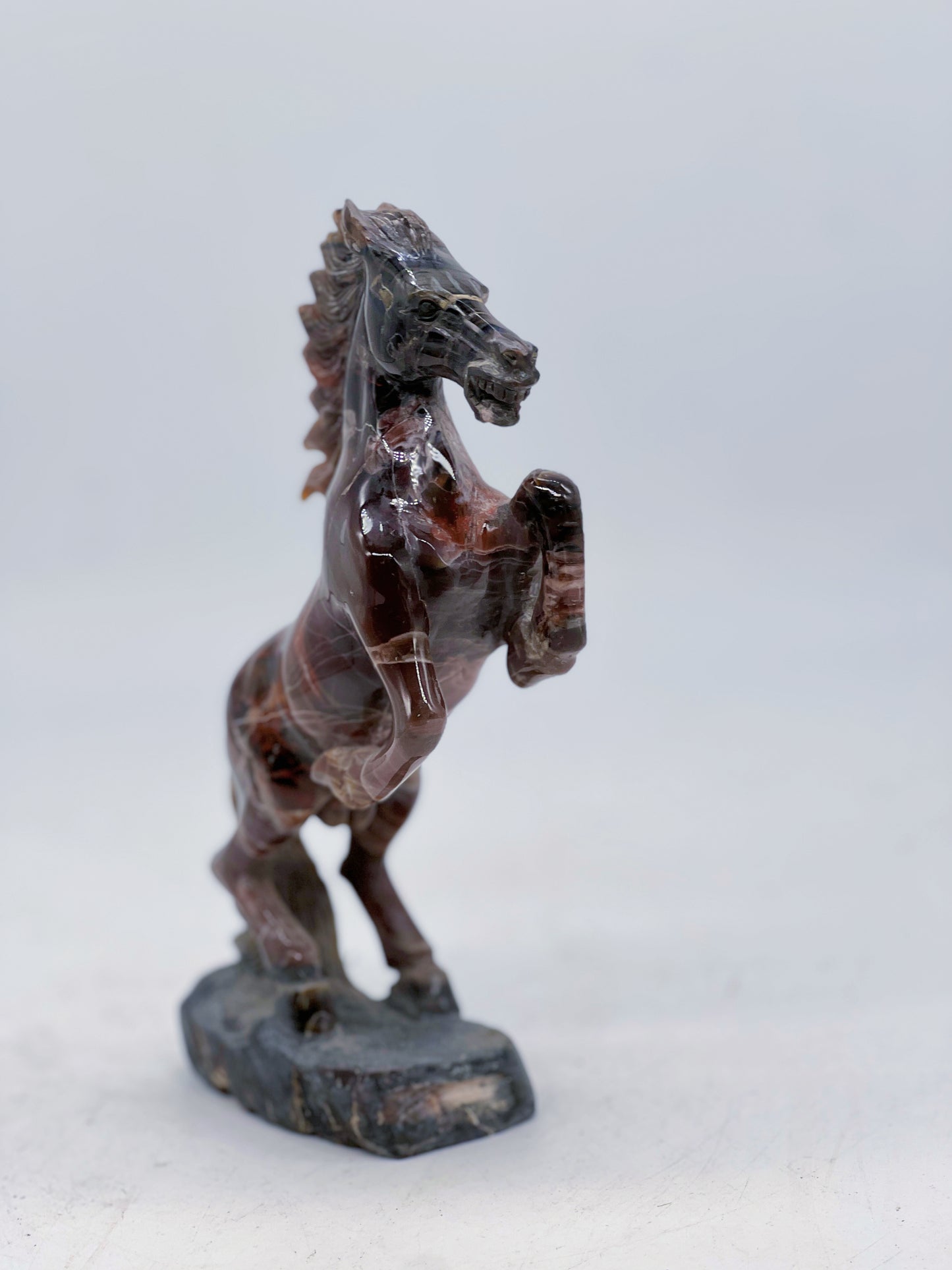 Petrified Wood Handcrafted Stallion