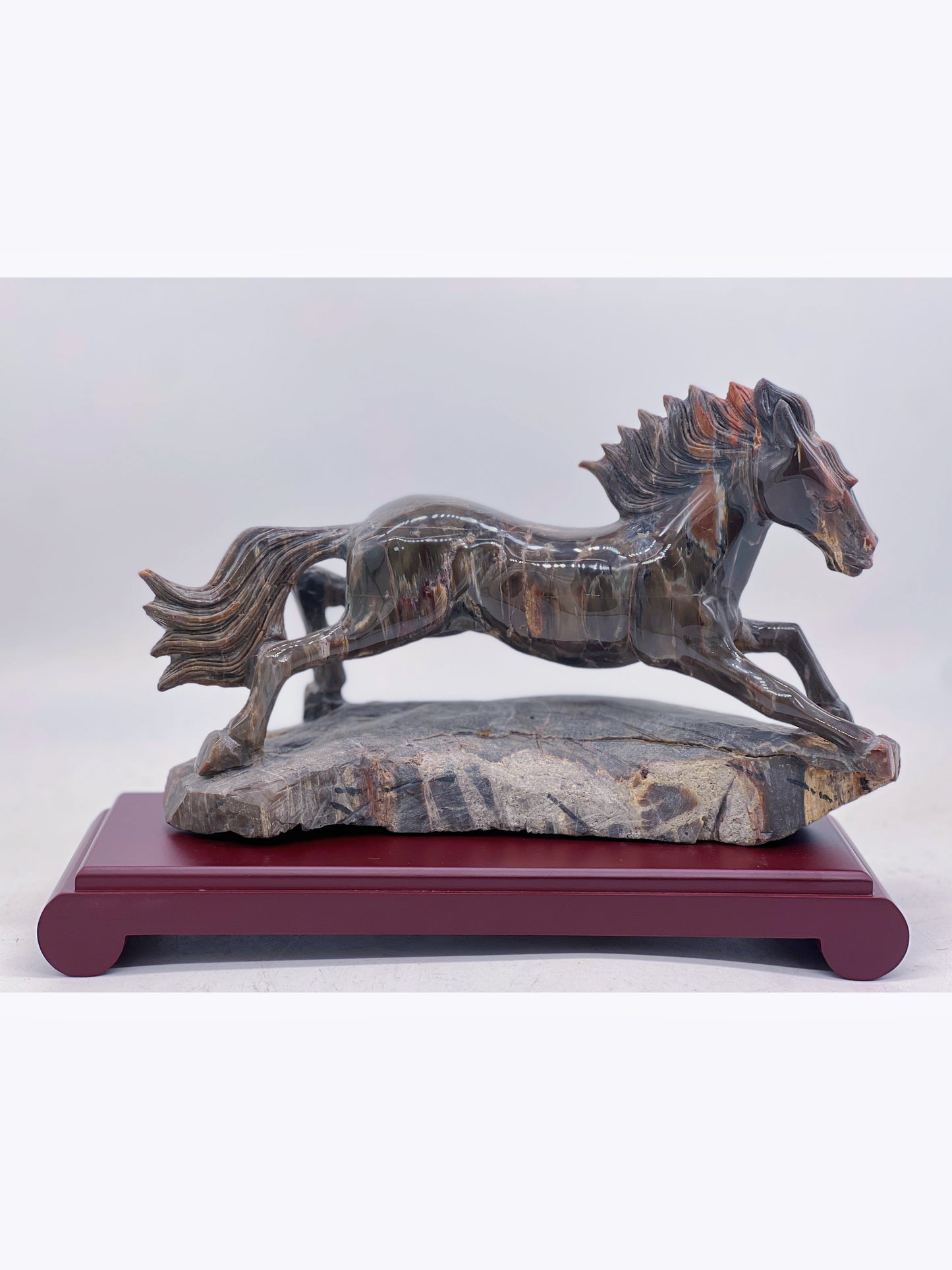 Petrified Wood Running Stallion