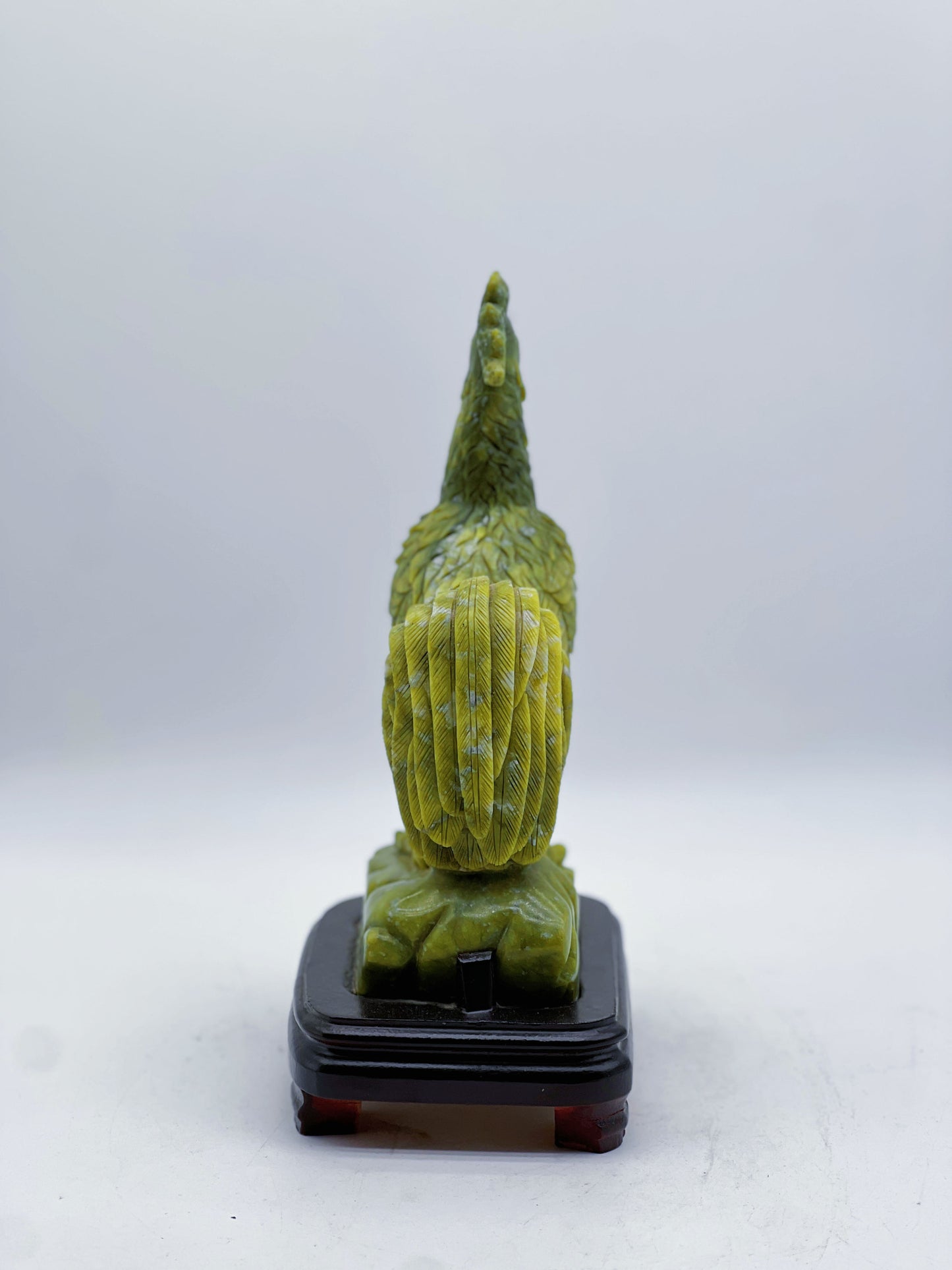 Green Jade Rooster Carving