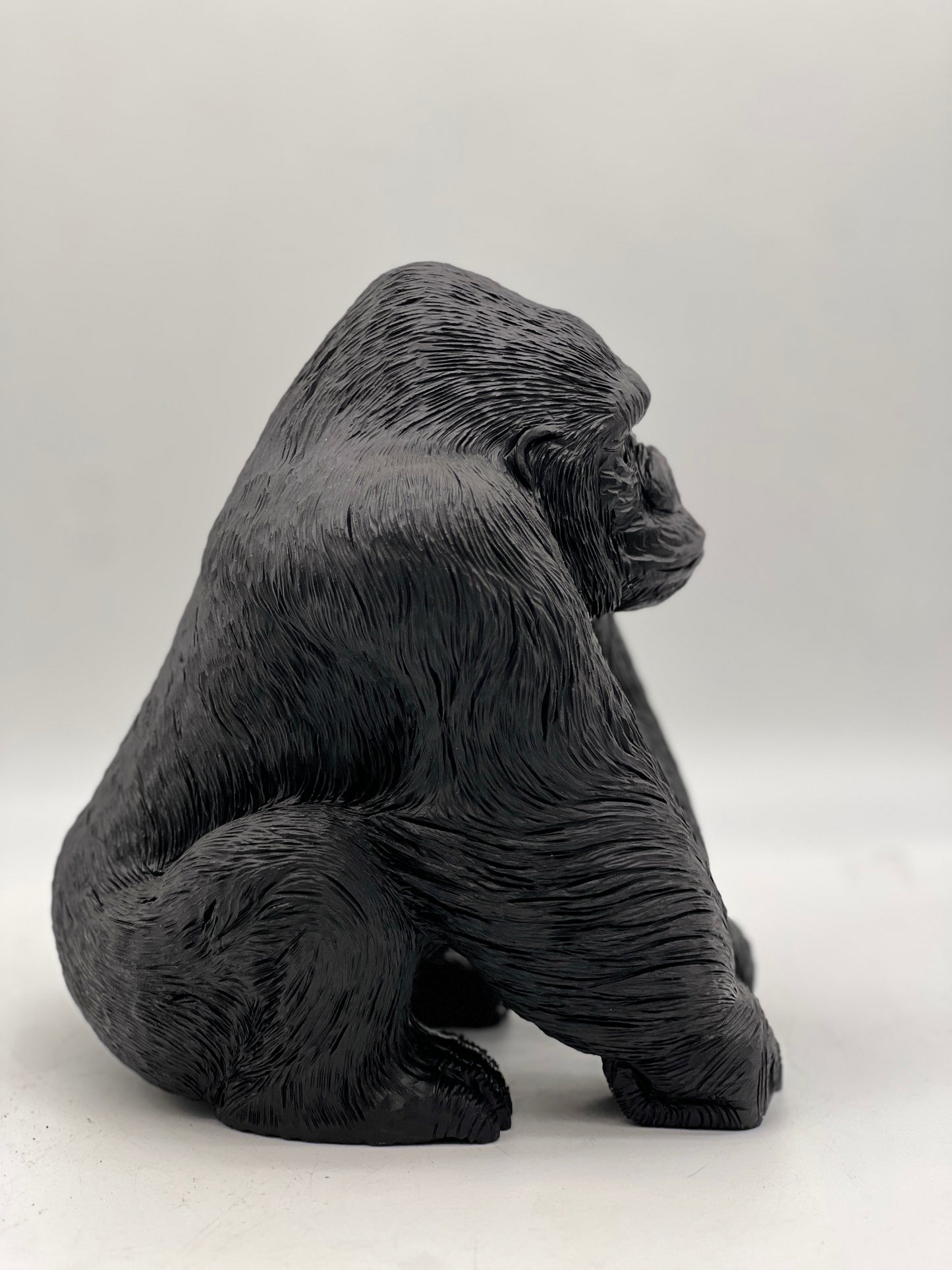 Black Obsidian King Kong Sculpture