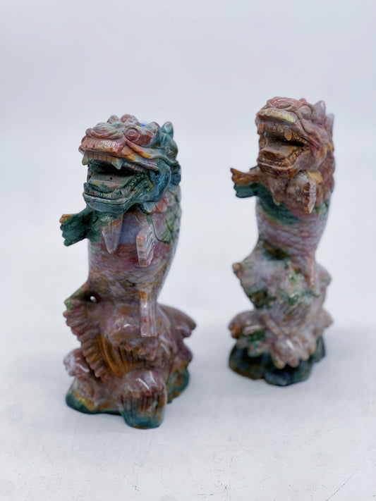 Ocean Jasper Dragon Fish Pair