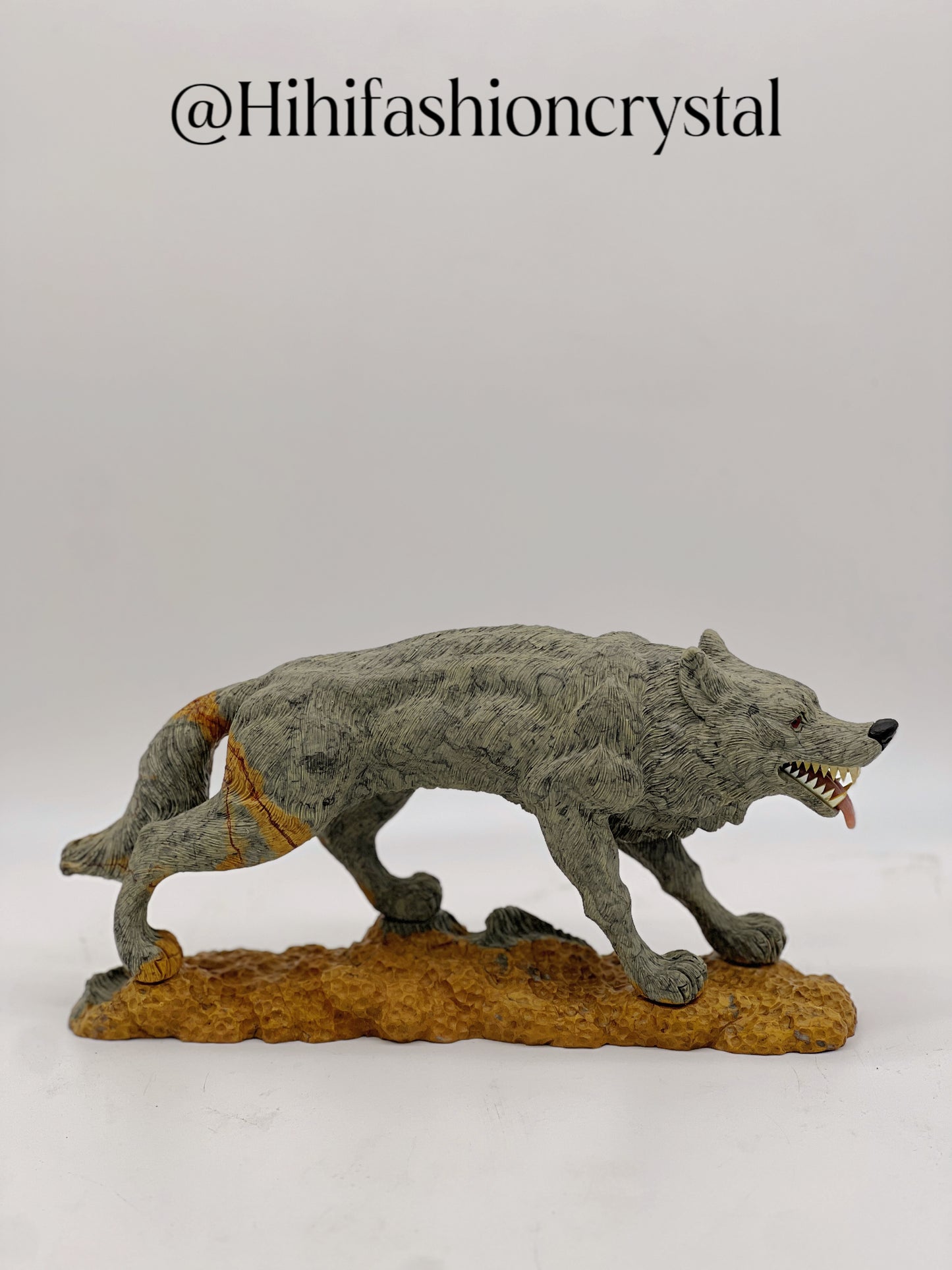 Jasper Realistic Wolf Sculpture